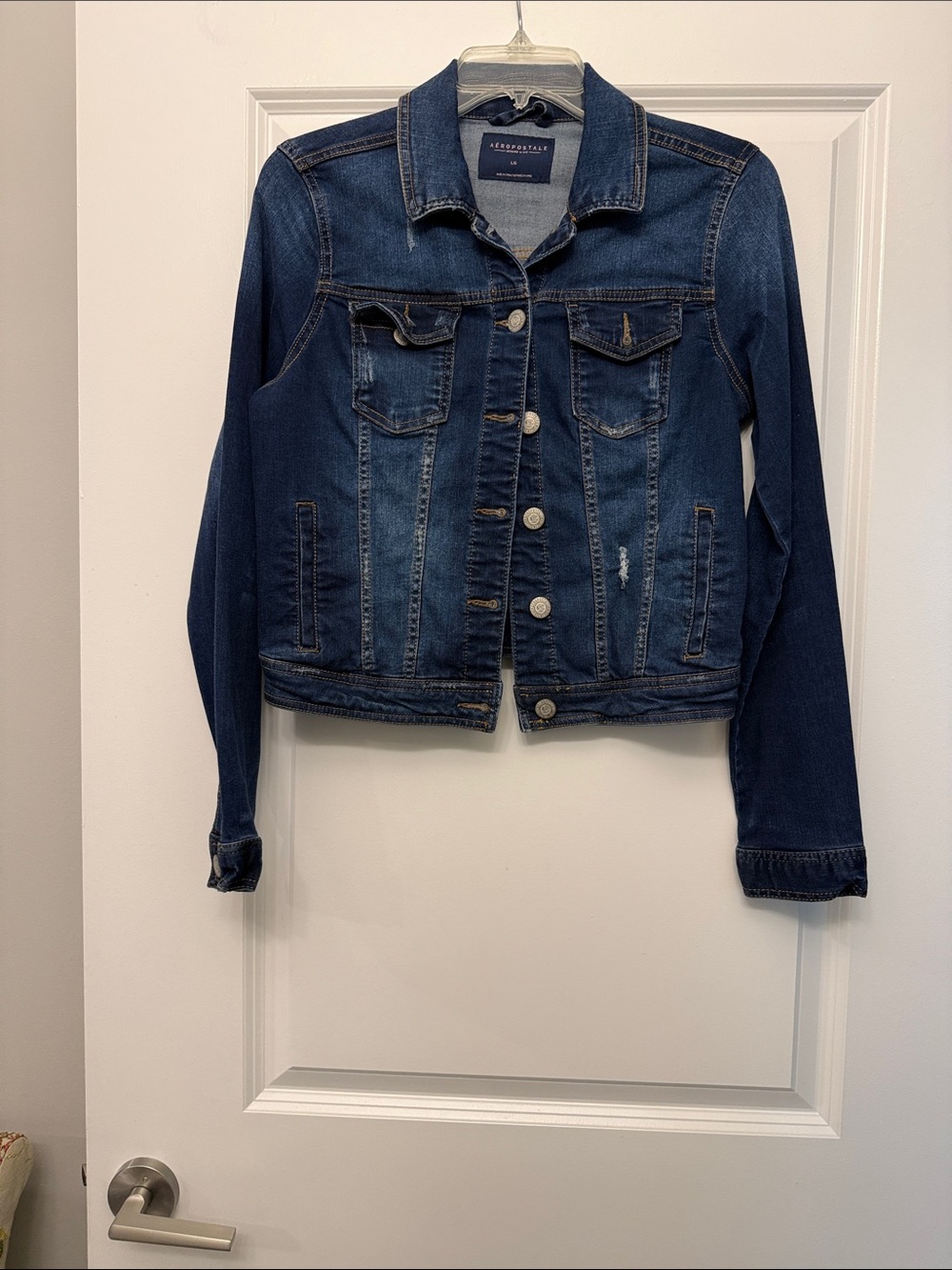 Aeropostale Dark Blue Denim Jacket with Button Front